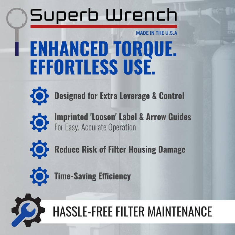 Superb Wrench Heavy Duty Metal Water Filter Housing Wrench #4 for Whirlpool Models - Image 3